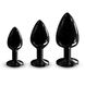 Металева анальна пробка з кристалом Dorcel Diamond Plug Black S 6