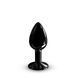 Металева анальна пробка з кристалом Dorcel Diamond Plug Black S 1