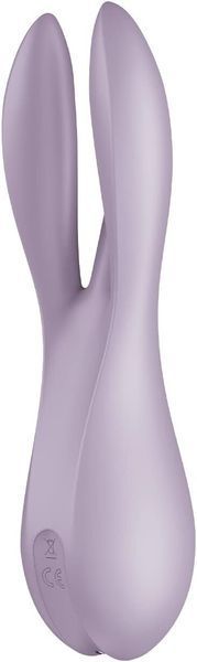 Кліторальний вібратор Satisfyer Threesome 2 Violet, 3 гнучкі пальчики, 3 мотори &mdash; міні-вібратор, фото | купити онлайн у Ass In Bath