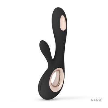Вібратор-кролик LELO Soraya Wave Black, манливі рухи стовбура &mdash; Вібратори-кролики, фото | купити онлайн у Ass In Bath