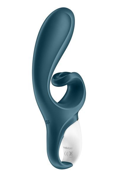 Смарт вібратор-кролик Satisfyer Hug Me Bluegrey, 2 мотори, діаметр 4,2см, широка кліторальна частина &mdash; Вібратори-кролики, фото | купити онлайн у Ass In Bath