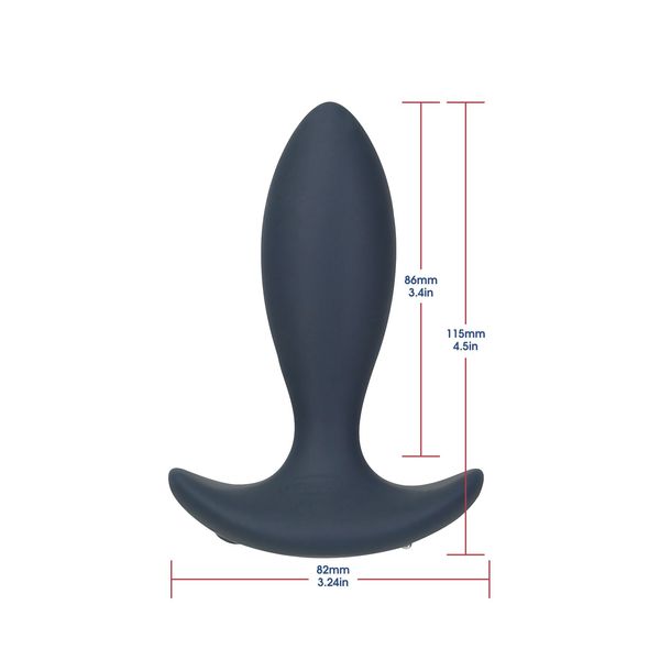 Анальная пробка с пульсацией Lux Active – Throb – 4.5" Anal Pulsating Massager, пульт ДУ