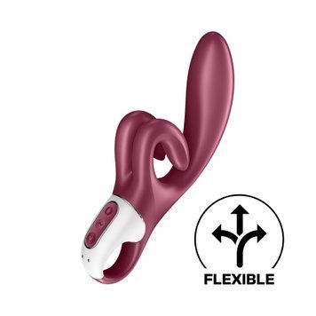 Вібратор-кролик Satisfyer Touch Me Red, подвійний відросток, 3 потужні мотори &mdash; Вібратори-кролики, фото | купити онлайн у Ass In Bath