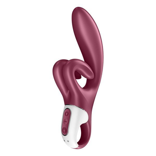 Вібратор-кролик Satisfyer Touch Me Red, подвійний відросток, 3 потужні мотори &mdash; Вібратори-кролики, фото | купити онлайн у Ass In Bath