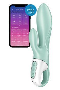 Смарт вібратор-кролик Satisfyer Air Pump Bunny 5+, надувається &mdash; Вібратори-кролики, фото | купити онлайн у Ass In Bath