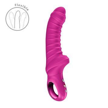 Вібратор для точки G Fun Factory TIGER Magenta, ребристий, підходить для анальної стимуляції &mdash; класичний вібратор, фото | купити онлайн у Ass In Bath