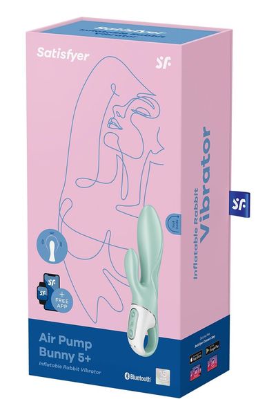 Смарт вібратор-кролик Satisfyer Air Pump Bunny 5+, надувається