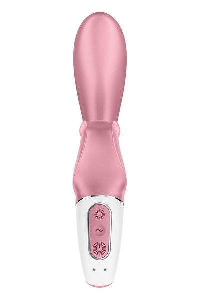 Смарт вібратор-кролик Satisfyer Hug Me Pink, 2 мотори, діаметр 4,2см, широка кліторальна частина &mdash; Вібратори-кролики, фото | купити онлайн у Ass In Bath