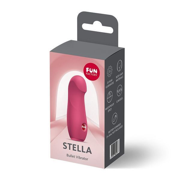 Віброкуля Fun Factory Stella Raspberry, 10 режимів, від батарейки &mdash; міні-вібратор, фото | купити онлайн у Ass In Bath