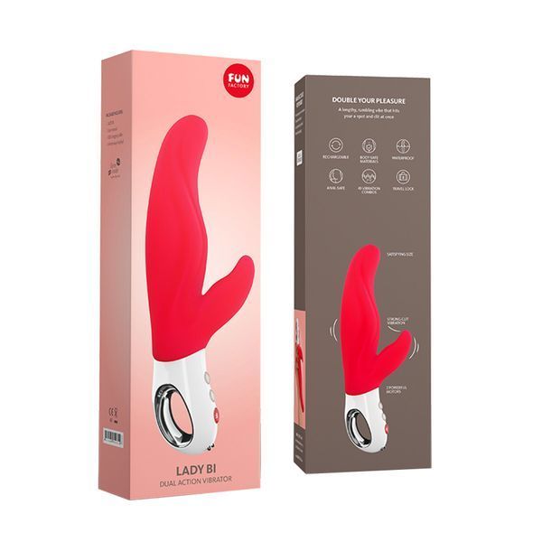 Вібратор-кролик для точки А Fun Factory LADY BI india red, 2 мотори, 12 режимів &mdash; Вібратори-кролики, фото | купити онлайн у Ass In Bath