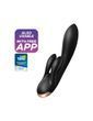 Смарт вібратор-кролик із подвійним відростком Satisfyer Double Flex Black