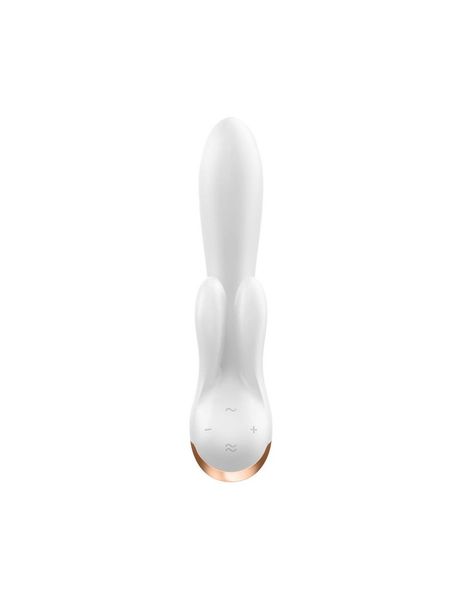 Смарт вібратор-кролик із подвійним відростком Satisfyer Double Flex White