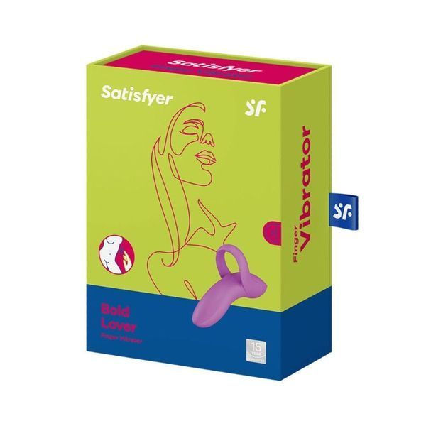 Вібратор на палець Satisfyer Bold Lover Dark Pink, гнучкий &mdash; вібратор на палець, фото | купити онлайн у Ass In Bath