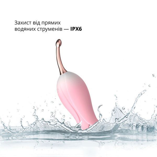 Ультразвуковий вібратор для клітора Otouch Bloom Ultrasonic Clitoris, 2 дод. насадки &mdash; міні-вібратор, фото | купити онлайн у Ass In Bath