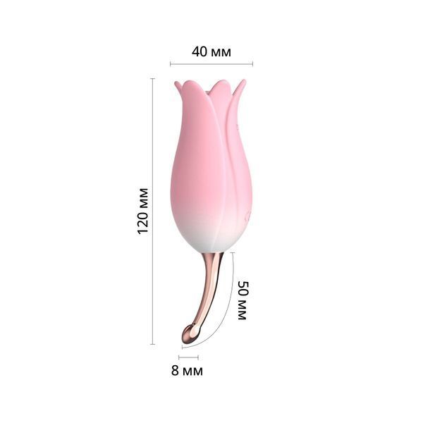 Ультразвуковий вібратор для клітора Otouch Bloom Ultrasonic Clitoris, 2 дод. насадки &mdash; міні-вібратор, фото | купити онлайн у Ass In Bath