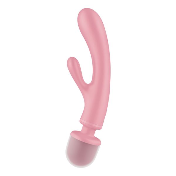 Вібратор-кролик з вібромасажером Satisfyer Triple Lover Pink, 3 мотори