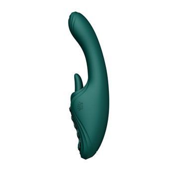Смарт-вібратор Zalo Ares Turquoise Green, підігрів, 3 мотори, язичок для клітора, стимуляція точки G &mdash; Вібратори-кролики, фото | купити онлайн у Ass In Bath