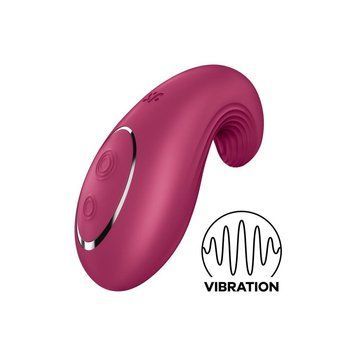 Вібратор Satisfyer Dipping Delight Berry, 2 мотори, гнучкий кінчик &mdash; міні-вібратор, фото | купити онлайн у Ass In Bath