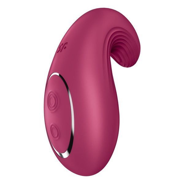 Вібратор Satisfyer Dipping Delight Berry, 2 мотори, гнучкий кінчик &mdash; міні-вібратор, фото | купити онлайн у Ass In Bath