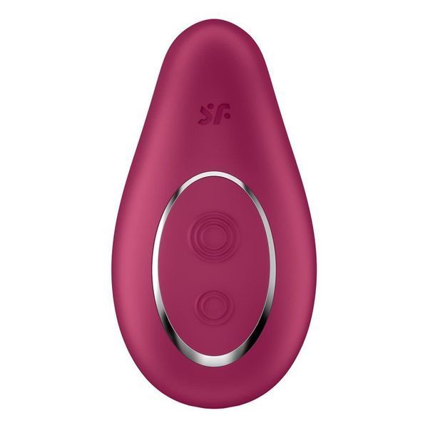 Вібратор Satisfyer Dipping Delight Berry, 2 мотори, гнучкий кінчик &mdash; міні-вібратор, фото | купити онлайн у Ass In Bath