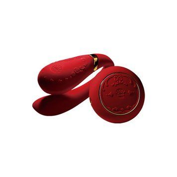Смартвібратор для пар Zalo Fanfan set Bright Red, пульт ДК &mdash; вібратор для пар, фото | купити онлайн у Ass In Bath