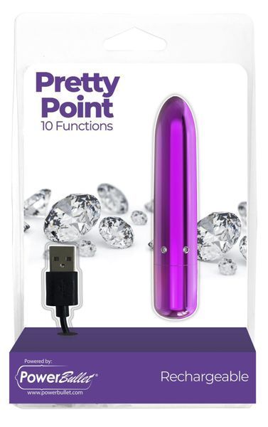 Віброкуля PowerBullet - Pretty Point Rechargeable Bullet Purple &mdash; міні-вібратор, фото | купити онлайн у Ass In Bath