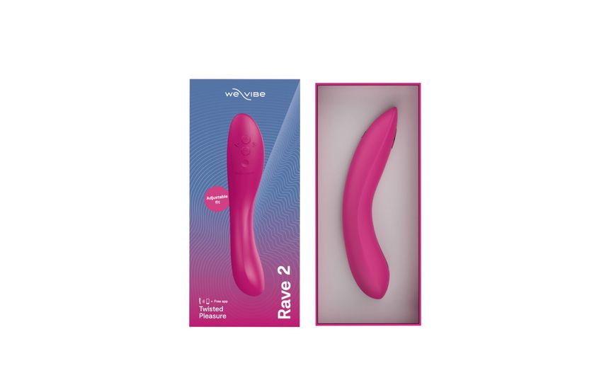 Смарт-вибратор We-Vibe Rave 2 Twisted Pleasure Pink, для точки G и входа во влагалище, 2 мотора