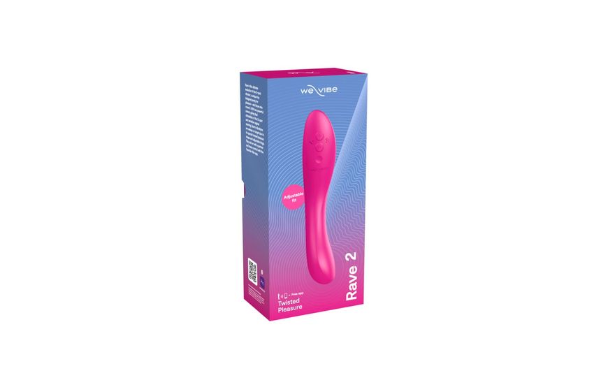 Смарт-вибратор We-Vibe Rave 2 Twisted Pleasure Pink, для точки G и входа во влагалище, 2 мотора