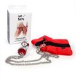 Наручники з металевою анальною пробкою Art of Sex Handcuffs with Metal Anal Plug size M Red