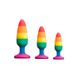 Силіконова анальна пробка Wooomy Hiperloo Silicone Rainbow Plug S, діаметр 2,4 см, довжина 9 см 4