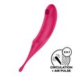 Вібратор для клітора з вакуумною стимуляцією Satisfyer Twirling Pro Red