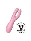 Кліторальний вібратор Satisfyer Threesome 3 Pink з трьома пальчиками &mdash; міні-вібратор, фото | купити онлайн у Ass In Bath
