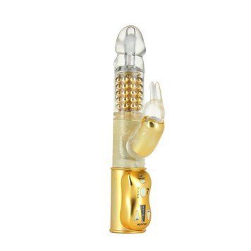 Вібратор-кролик Dorcel Orgasmic Rabbit Gold з перлинним масажем &mdash; Вібратори-кролики, фото | купити онлайн у Ass In Bath