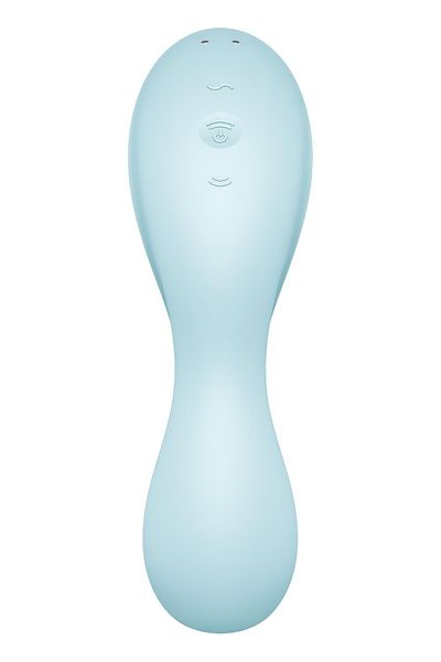 Вакуумний смарт-стимулятор із вібрацією Satisfyer Curvy Trinity 5 (Blue), керування зі смартфона