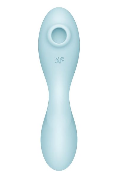 Вакуумний смарт-стимулятор із вібрацією Satisfyer Curvy Trinity 5 (Blue), керування зі смартфона