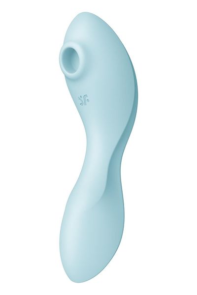 Вакуумний смарт-стимулятор із вібрацією Satisfyer Curvy Trinity 5 (Blue), керування зі смартфона