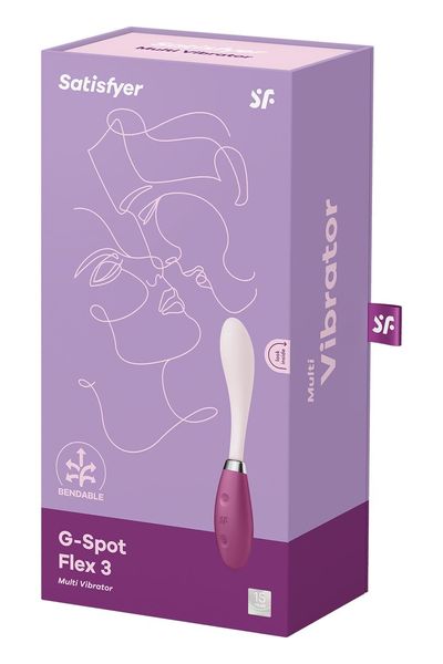 Вібратор Satisfyer G-Spot Flex 3 Red, гнучкий стовбур із фіксацією положення