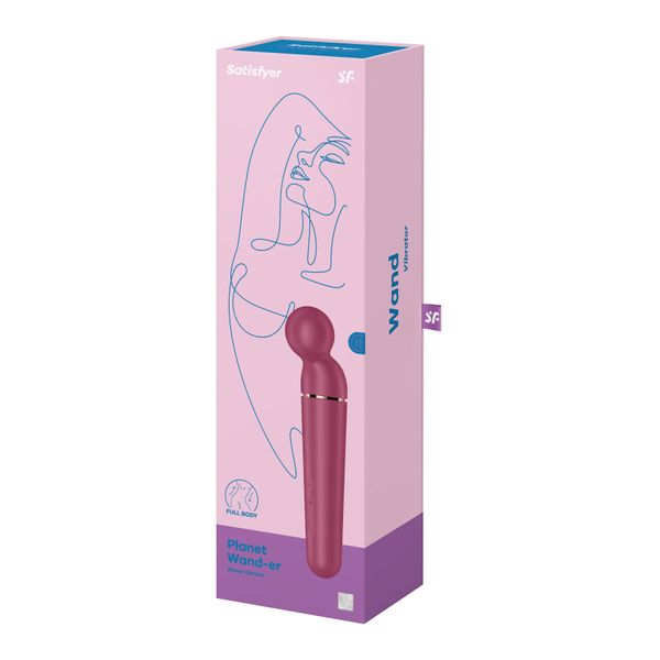 Вибромассажер Satisfyer Planet Wand-er Berry/Rosegold, очень мощный, беспроводной