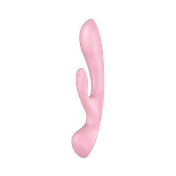 Двосторонній вібратор-кролик Satisfyer Triple Oh Pink, 3 мотори, руків&rsquo;я-масажер &mdash; Вібратори-кролики, фото | купити онлайн у Ass In Bath