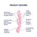 Вібратор-кролик Satisfyer Triple Oh Pink 7